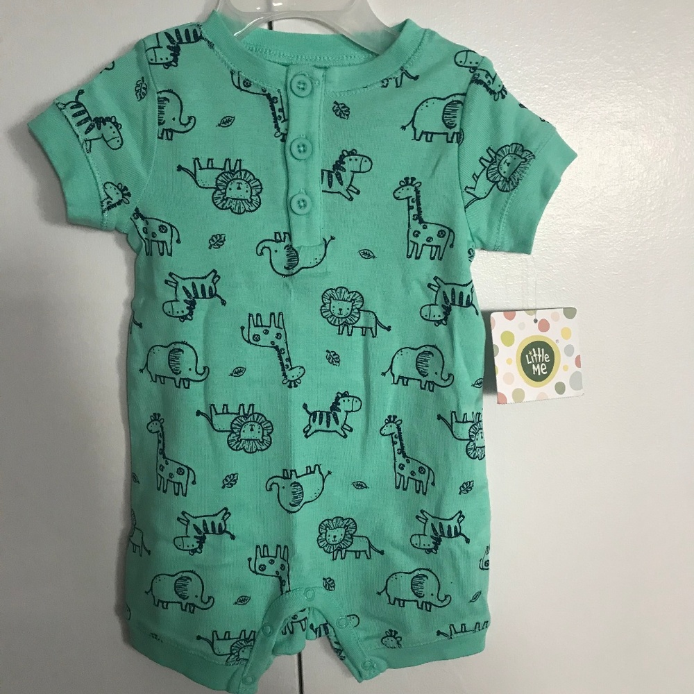Little Me 6M shortall Onesie
